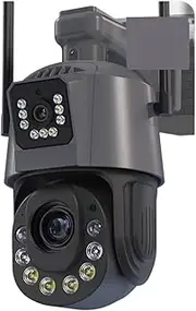50X Optical Zoom Smart Dual Camera WiFi Outdoor 360 PTZ Surveillance Camera CCTV Motion Detect(U/K,8MP NO SD Card)