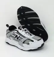 Little Boys New Balance Lace Tie Sneakers White/Silver/Black Size 8 M