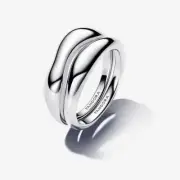 *BRAND NEW* Pandora ESSENCE Silver Organically Shaped Stacking Ring 193264C00