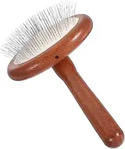 Yardwe Wide Tooth Comb for Dogs Grooming Slicker Brush Pet Hair Brush Natural Material Ergonomic Handle