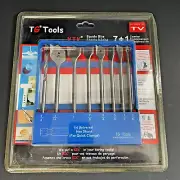 TG Tools 1/4" Hex Shank KIK Spade Drill Bit Set 7 piece +1 Combo AS SEEN ON TV