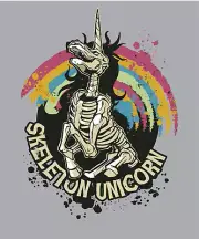 Skeleton Unicorn Sticker Decal