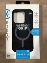 Speck Presidio 2 Grip Case with MagSafe - Apple iPhone 15 Pro- Black - Brand New