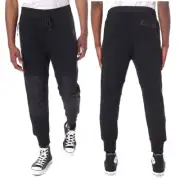 MENS DIESEL SWEAT PANTS P-GRAND NYLON PATCH BLACK ZIPPED POCKET | W32/L32 |SALE