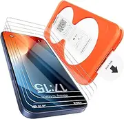 4-PACK for iPhone 15 Pro Max Tempered Glass Screen Protector, [Auto Alignment Installation],[Bubble and Dust Free] Shatterproof 9H Hardness HD Film for Apple 15 Pro Max(6.7 inch）