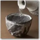 Hot sake, warm sake, sake warmed just right, sake warming, heat pre From Japan