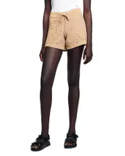 Sandro Strass Open Knit Shorts
