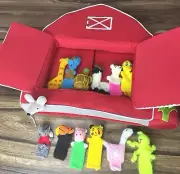 Puppet Theater Stage Finger Puppet Manhattan Toy With 12 Finger Puppet