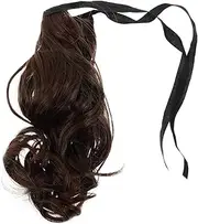 Ipetboom Hair Extensions Ponytail Ponytail Wig Curly Braided Extensions Natural Looking Long Wavy Hairpieces Comfortable Material