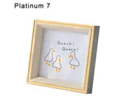 Portable Picture Frame Delicate Resin Square Anti-deform Photo Holder for Home-Platinum 7 - Platinum 7