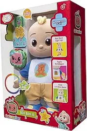 CoComelon Official Boo Boo JJ Feature Plush - Boo Boo Areas Light Up (Head, Elbow, Knee, Foot) - Help Heal JJ’s Boo Boo’s with Bandages
