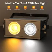 140W Audience Blinder Light 2-Eye DMX Warm+Cool White COB LED Stage Par Lights