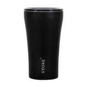 Sttoke Ceramic Reusable Coffee Cup 12oz Lux Black