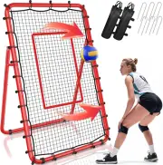 7X4Ft Volleyball Rebounder Net Volleyball Training Equipment with 5 Adjustable A