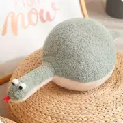 Funny Fat Snake Plush Toys Soft Simulation Cute Mascot Stuffed Pillow 45cm Green