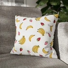 CUSHION COVER PILLOW CASE|BANANA STRAWBERRY FRUIT PATTERN