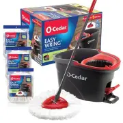 O-Cedar Easywring Microfiber Spin Mop & Bucket Floor Cleaning System with 3 Extr
