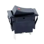 10 Amp Single-Pole Illuminated Rocker Black Switch