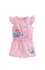 DISNEY STORE SOFIA THE FIRST SUPER SWEET WOVEN ROMPER FOR GIRLS NWT 5 - 6