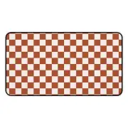 Brown Checkerboard Desk Mat Extra Large Mousepad Gaming Keyboard Pad (3 Sizes)