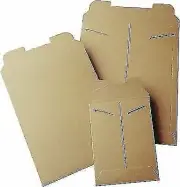 50 6 x 8 Kraft No Bend Tab Lock Mailers Rigid Flat Photo Document Paperboard
