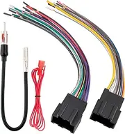 RED WOLF Radio Wiring Harness w/Antenna Adapter Compatible with 2006-2013 GM GMC Sierra Chevy Impala Buick Cadillac Install Aftermarket Stereo CD Player Receiver Wire Cable Adapter