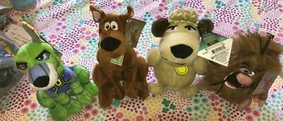 2020 SCOOB MOVIE PLUSH SET OF 4 CAPTAIN CAVEMAN MUTTLEY SCOOBY DOO DYNOMUTT