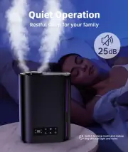 Humidifier Cool Mist for Bedroom/Ultrasonic Top Fill Cool Mist Humidifiers/Black