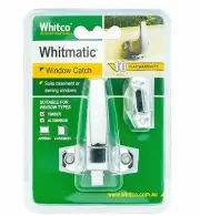 Whitco Whitmatic WINDOW CATCH Automatic Latch- CHROME *Australian Brand