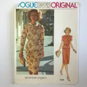 Vogue Paris Original 1234 Sz 14 Emanuel Ungaro Top & Skirt Sewing Pattern UNCUT