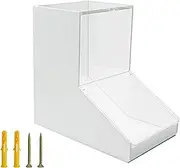 Shonmogar Dishwasher Pods Container Acrylic Dishwasher Pod Holder with 2 Lids,Wall Acrylic Container for Dishwasher Pods Candy Laundry Pods Storage,White Dishwasher Pods Container Under Sink Kitchen