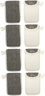 PAMINGONO 8 Pcs Black Linen Soap Bag Exfoliating Soap Pouch Exfoliating Soap Bag Bag Soap Organizer Soapdish Foam Soap Bar Soap Pouch Sponge Soap Pocket Soap Saver Pouch Flax
