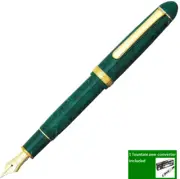 Platinum Fountain Pen Fine Point (F) #3776 Celluloid Emerald 14K PTB-35000S-45