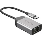 Hyperdrive Ethernet Adapter USB-C 2.5Gbps RJ45 Ethernet Adapter Space Grey