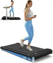Walking Pad Treadmill with Incline,Under Desk Treadmill with Incline 2 in 1 for Walking and Jogging,2.5HP Compact Incline Walking Pad for Home Office with Remote Control