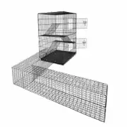 RapidMesh 122 x 106 x 73.5cm Cat Enclosure With Tunnel