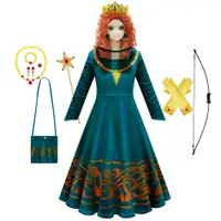在飛比找蝦皮購物優惠-Merida 連衣裙女孩勇敢服裝角色扮演 3D 打印公主服裝