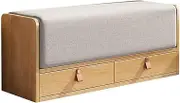 Shoe Bench Shoe Bench, Hallway Storage Bench with Two Drawers and Padded Seat Cushion for Entryway, Living Room, Bedroom Shoe Rack Bench(70 * 30 * 45cm)