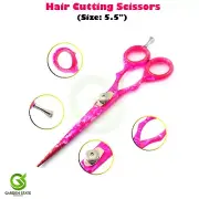 NEW Hair Trimming Shears Pink Color Coated 5.5 inch Barber Hairdressing Scissors