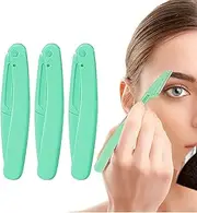 Folding Eyebrow Razor | Stainless Steel Manual Eyebrow Shaver,Women Travel Gear, Ergonomic Girls Supplies for Makeup Artist, Beginners
