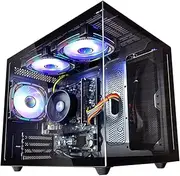[suevery] Gaming PC AMD Ryzen5 5600G 6Cores 3.9GHz UP to 4.40 GHz Processor, 16GB DDR4 3200MHz RAM, 512GB NVMe SSD, AMD Radeon Vega7 Graphics Windows 11 Home Desktop Computer (Black