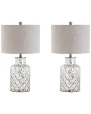 JONATHAN Y 24.5in Set of 2 Alvord LED Glass Table Lamps