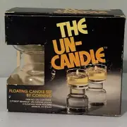 Vintage The Un-Candle 7" uncandle Set NO. 120 Corning Pyrex Glass