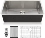 30 Kitchen Sink Undermount 30 X 18 Inch Undermount Sink 16 Gauge Stainless Steel