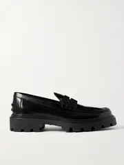 [Tod's] Tod's - Gomma Pesante Glossed-leather Loafers - Black - IT40.5 IT 40.5 Black