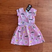 Bonds Girls Looney Tubes Tweety Pink Short Sleeve Hipster Dress Size 3 BNWT