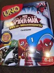 uno marvels ultimate spider-man web-warriors card game in collectors tin 2016