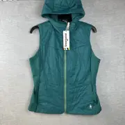 SmartWool Smartloft Vest Womens Medium Emerald Green Hooded Casual New