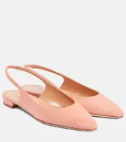 [Manolo Blahnik] Manolo Blahnik Sawra 10 suede slingback flats AU 9 orange