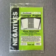 Archival Plus Storage Pages 35mm Negatives 25 Pack Each page Hold 40 NEW